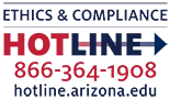 Ethics & Compliance Hotline | 866-364-1908 | hotline.arizona.edu